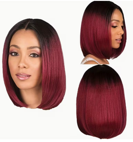 WFA-Ombre Burgundy Bob Wig